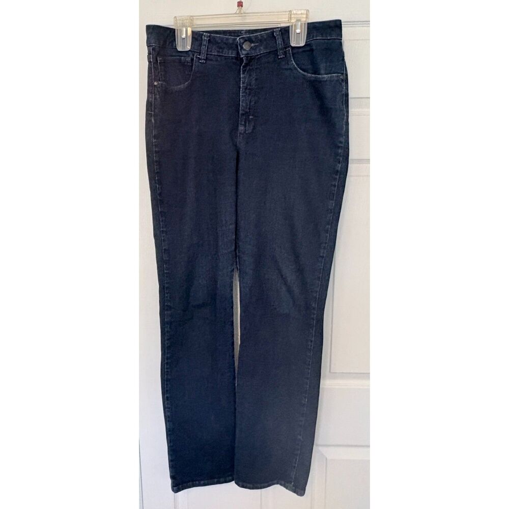 Lee Classic Fit Stretch Jeans Womens 16 Tall Straight Leg Dark Wash Denim